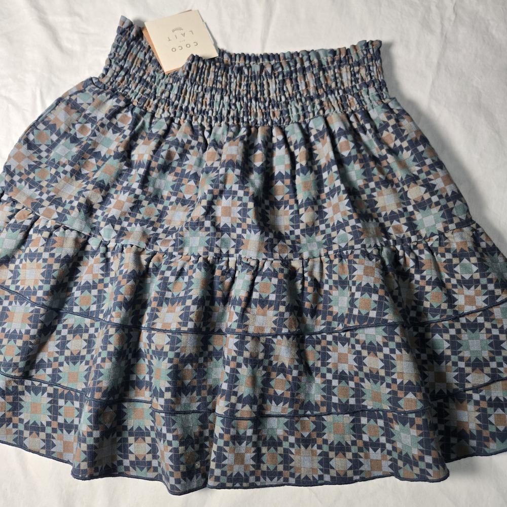 Coco Au Lait Skirt‎ Kids 10 Years  Print Elastic Waist Party Casual NWT